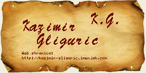 Kazimir Gligurić vizit kartica